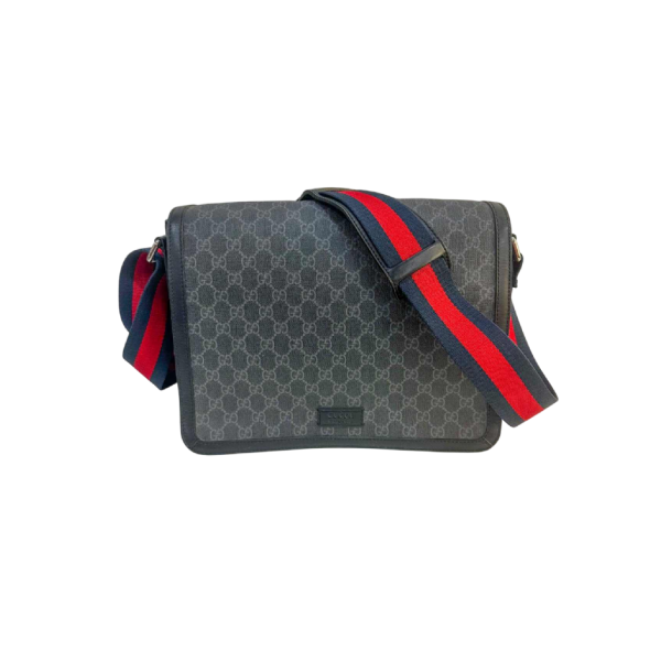 Gucci, sacoche unisexe en cuir et toile monogrammée