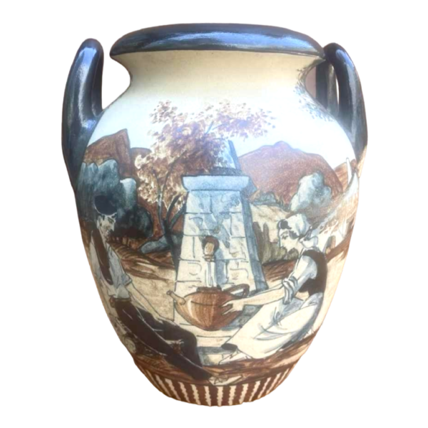 Poterie De Ciboure vase, signed Richard Le Coronne