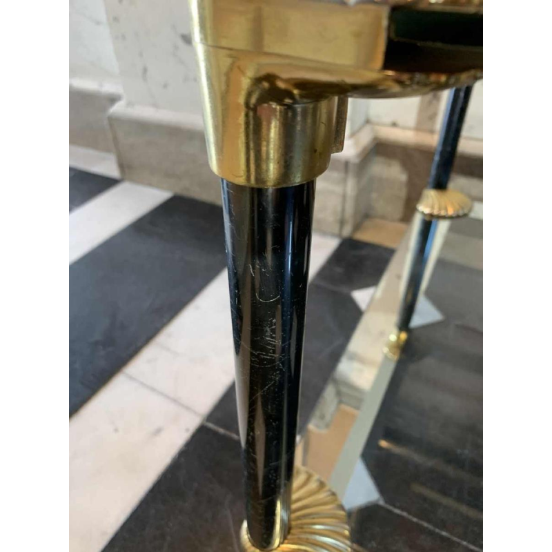 Table basse / Salon ' coquillage ' Laiton DorÃ©, Style Hollywood Regency 1970s