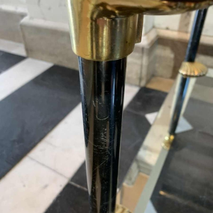 Seashell' Coffee Table, Brass & Glass, Hollywood Regency Style, ca 1970s