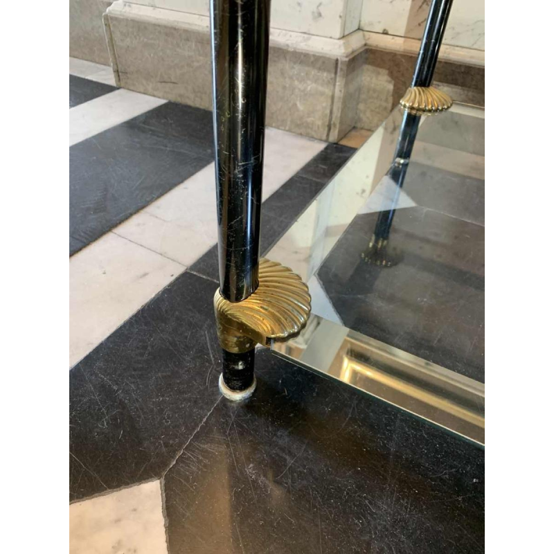 Seashell' salontafel, gouden messing, Hollywood Regency stijl, jaren 70