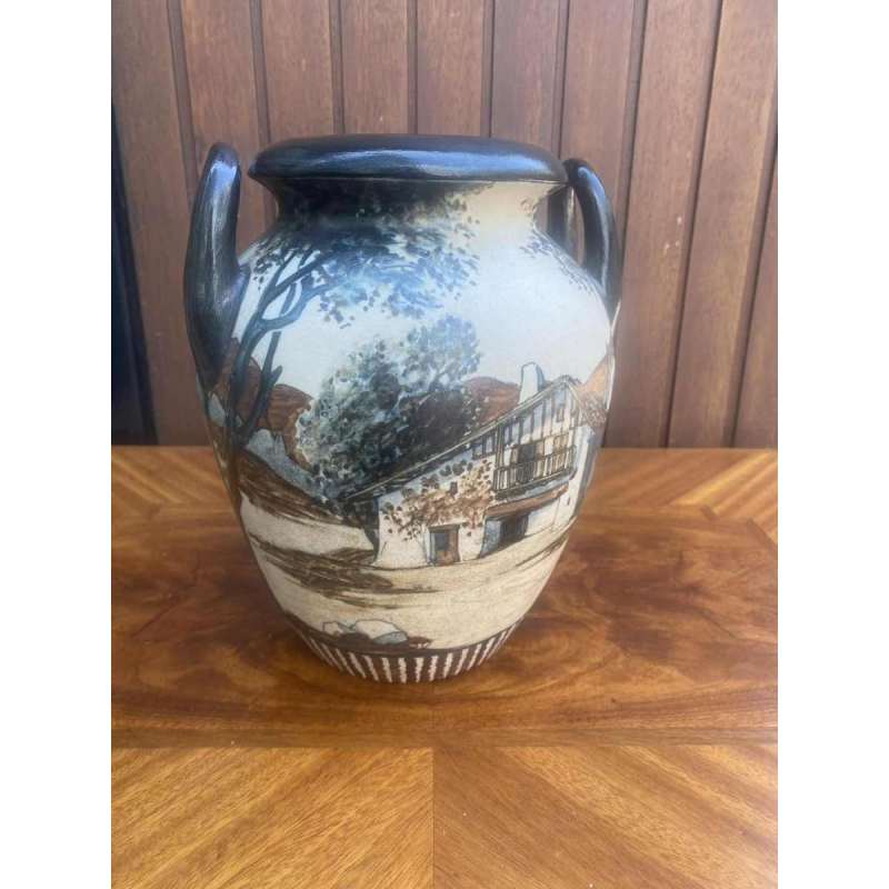 Poterie De Ciboure vaas, gesigneerd Richard Le Coronne