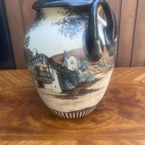 Vase Poterie De Ciboure, signé Richard Le Coronne