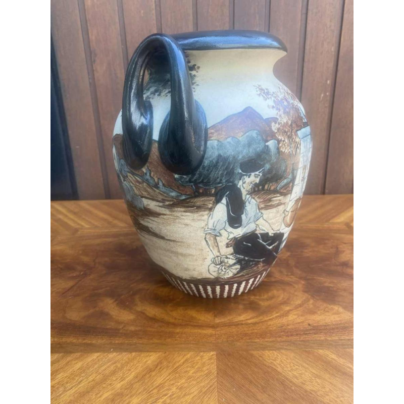 Vase Poterie De Ciboure, signé Richard Le Coronne