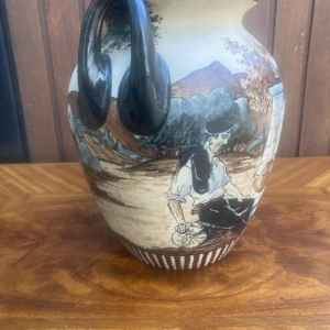 Vase Poterie De Ciboure, signé Richard Le Coronne