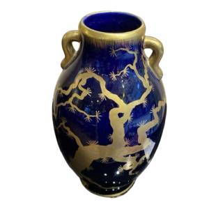 Grote keramieken vaas gesigneerd Gustave Asch 1900 Art Nouveau, Japanse stijl