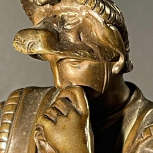 SAUVAGE Ron Liod - Bronze H. LUPPENS " Sculpture Lorenzo de Medici " after MichelAngelo