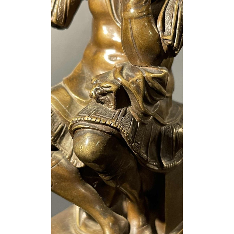 SAUVAGE Ron Liod - Bronze H. LUPPENS " Sculpture Lorenzo de Medici " after MichelAngelo