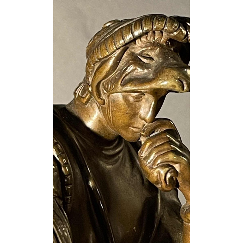 SAUVAGE Ron Liod - Bronze H. LUPPENS " Sculpture Lorenzo de Medici " after MichelAngelo