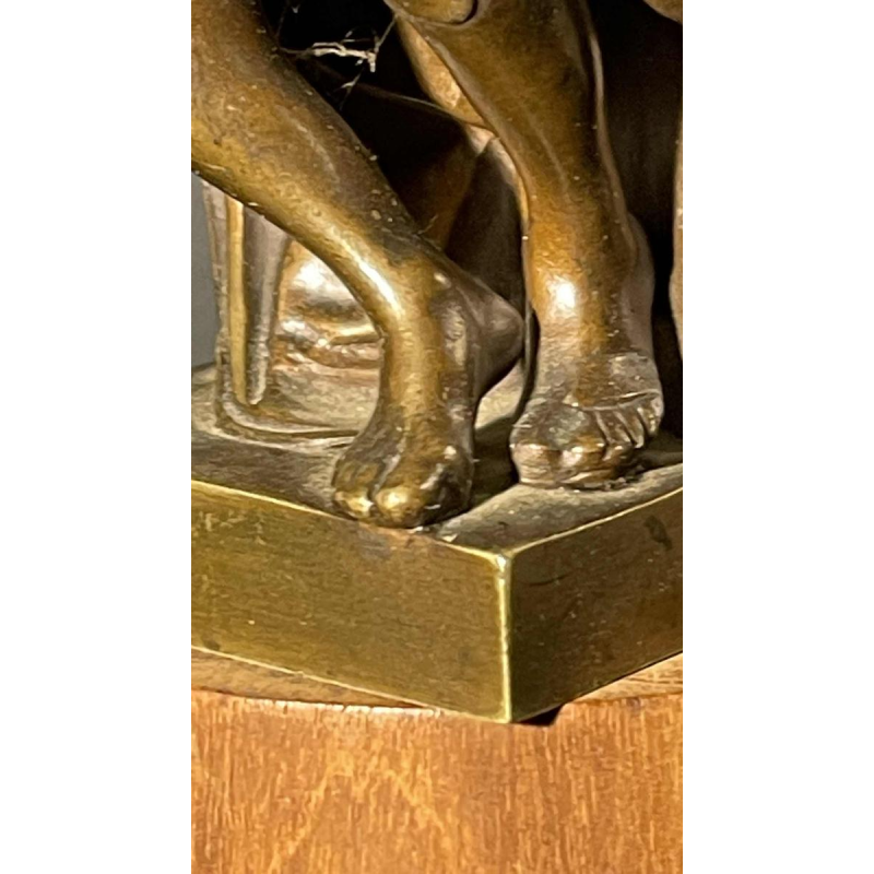 SAUVAGE Ron Liod - Bronze H. LUPPENS " Sculpture Lorenzo de Medici " after MichelAngelo