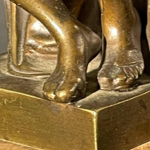 SAUVAGE Ron Liod - Bronze H. LUPPENS " Sculpture Lorenzo de Medici " after MichelAngelo