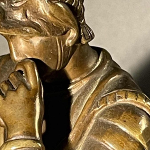 SAUVAGE Ron Liod - Bronze H. LUPPENS " Sculptuur Lorenzo de Medici " d'après MichelAngelo