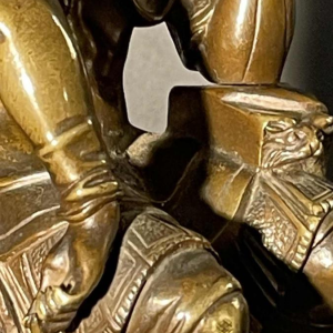 SAUVAGE Ron Liod - Bronze H. LUPPENS " Sculpture Lorenzo de Medici " after MichelAngelo