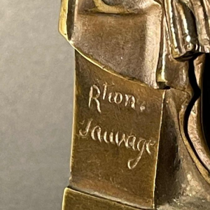 SAUVAGE Ron Liod - Bronze H. LUPPENS " Sculpture Lorenzo de Medici " after MichelAngelo