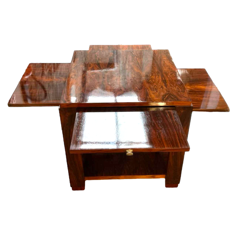 Table de salon Art Deco moderniste en palissandre circa 1930