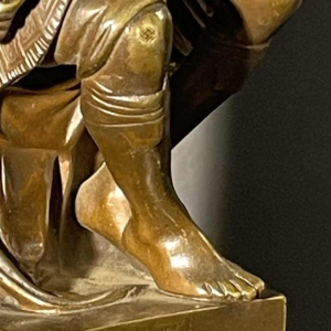 SAUVAGE Ron Liod - Bronze H. LUPPENS " Sculpture Lorenzo de Medici " after MichelAngelo