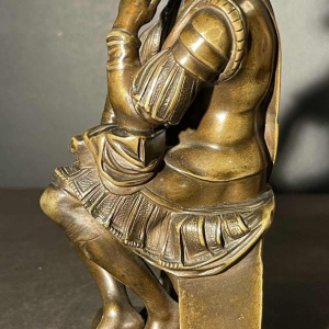 SAUVAGE Ron Liod - Bronze H. LUPPENS " Sculpture Lorenzo de Medici " after MichelAngelo