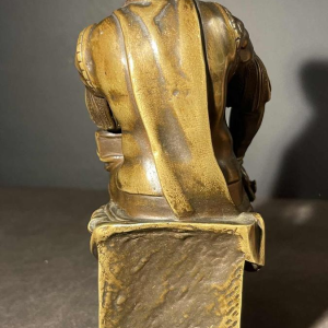 SAUVAGE Ron Liod - Bronze H. LUPPENS " Sculpture Lorenzo de Medici " after MichelAngelo