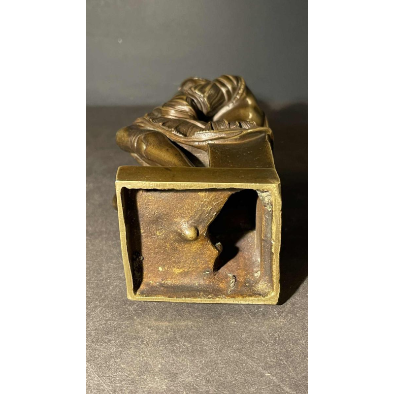 SAUVAGE Ron Liod - Bronze H. LUPPENS " Sculpture Lorenzo de Medici " after MichelAngelo