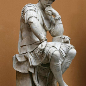 SAUVAGE Ron Liod - Bronze H. LUPPENS " Sculpture Lorenzo de Medici " after MichelAngelo