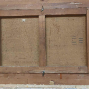 Madeleine Boudin - Schepen voor de haven - schilderij olieverf op doek, begin 20ste eeuw