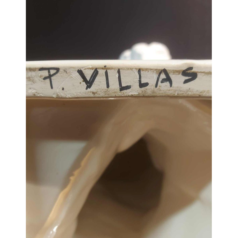 Patrick Villas « tête de lion » en céramique, fin du 20e siècle