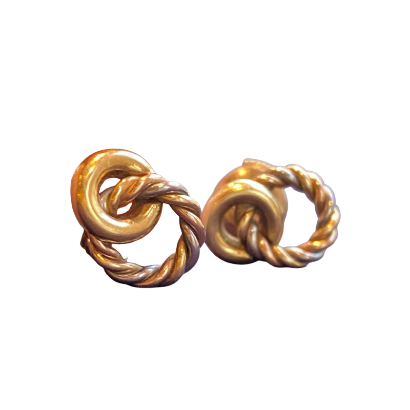 Boucles d'oreilles trois ors, ca 1980
