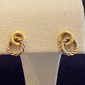 Boucles d'oreilles trois ors, ca 1980