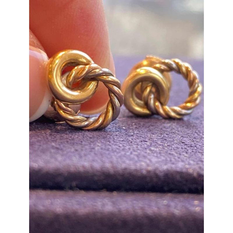 Boucles d'oreilles trois ors, ca 1980