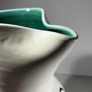 ANDRE BAUD for VALLAURIS, ceramic jug and 6 glasses set, ca 1960