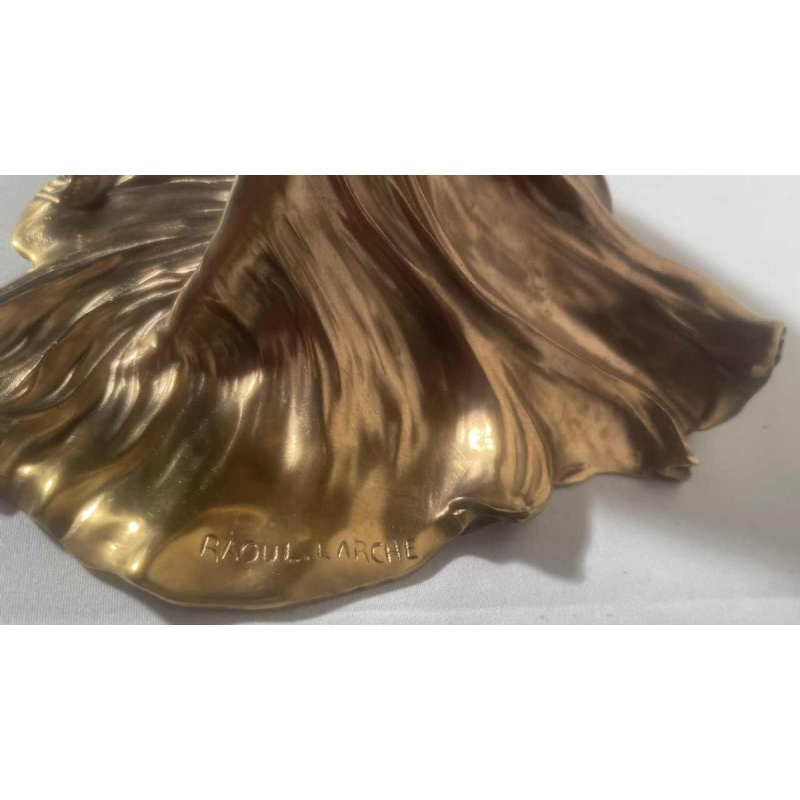 Raoul Larche “Loie Fuller” sculpture Dancer lamp in bronze, Art Nouveau, ca 1900