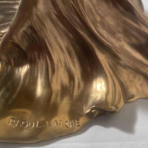 Raoul Larche “Loie Fuller” sculpture Dancer lamp in bronze, Art Nouveau, ca 1900