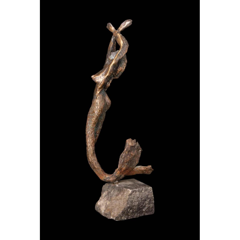 Guy Degrenne 'The mermaid' bronze sculpture