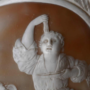 Schelp met in reliëf gesneden camee, 19e eeuw