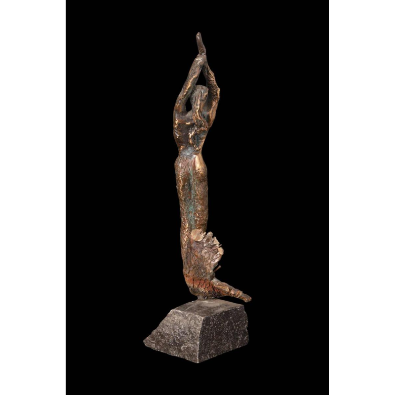 Guy Degrenne 'De zeemeermin' bronzen sculptuur