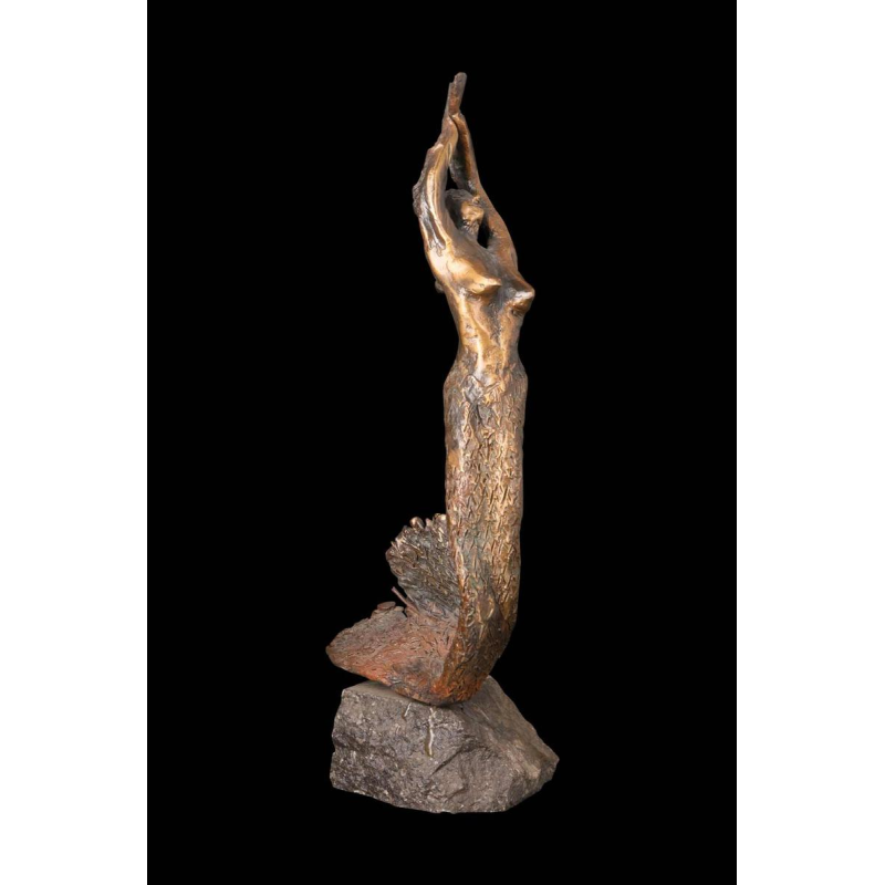 Guy Degrenne 'De zeemeermin' bronzen sculptuur