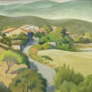 Pierre de Vaucleroy (Bruxelles 1892-1980) « Paysage de Provence » gouache 27x37