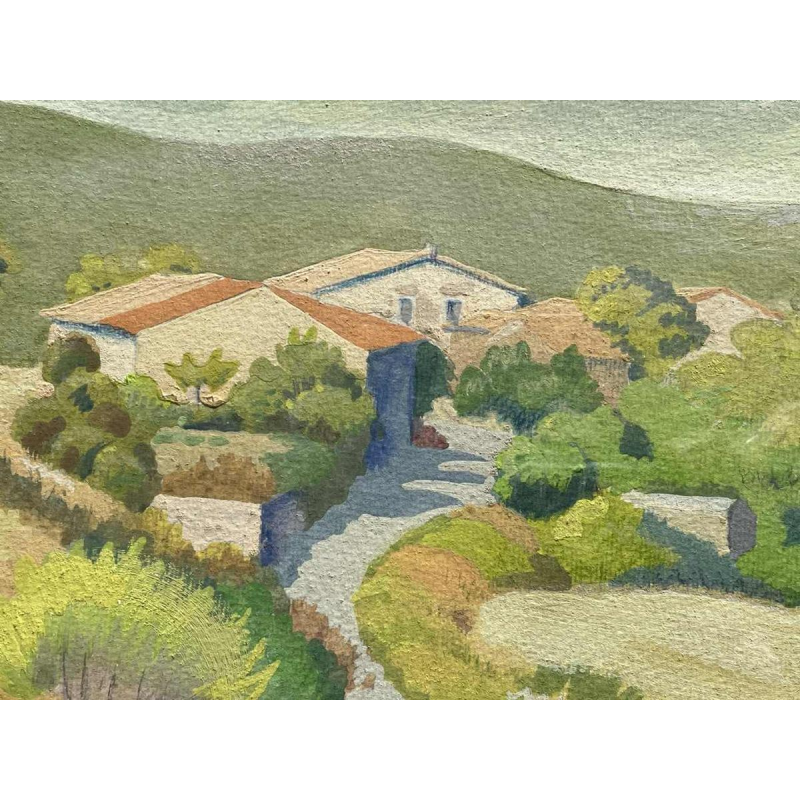 Pierre de Vaucleroy (Brussel 1892-1980) Landschap van de Provence gouache 27x37