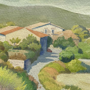 Pierre de Vaucleroy (Bruxelles 1892-1980) « Paysage de Provence » gouache 27x37