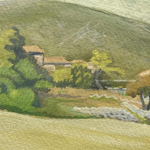 Pierre de Vaucleroy (Bruxelles 1892-1980) « Paysage de Provence » gouache 27x37