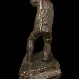 Frans van der Smissen "L'homme debout" sculpture en bronze patiné, première moitié XXe s