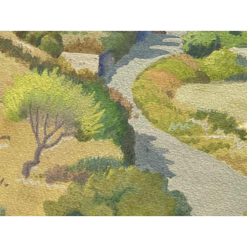 Pierre de Vaucleroy (Bruxelles 1892-1980) « Paysage de Provence » gouache 27x37