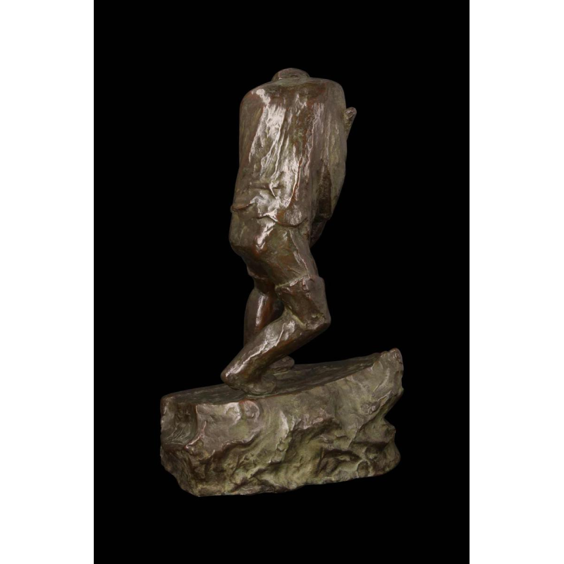 Frans van der Smissen "De staande man" sculptuur in gepatineerd brons, eerste helft 20e eeuw