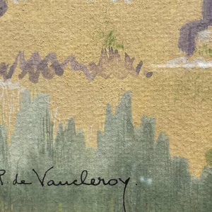 Pierre de Vaucleroy (Bruxelles 1892-1980) « Paysage de Provence » gouache 27x37