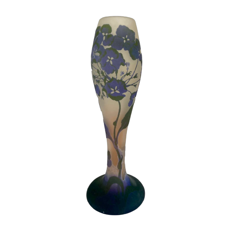 Manufacture Gallé à Nancy, vase Art Nouveau à décor d'hortensia, XXe s