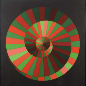 VICTOR VASARELY, Olympia Spirale, grande se´rigraphie originale signée, 1972