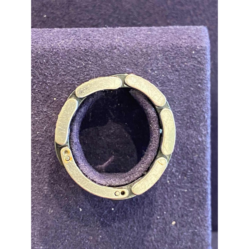 CHANEL “ULTRA“ bague articulée, or gris, céramique et diamants