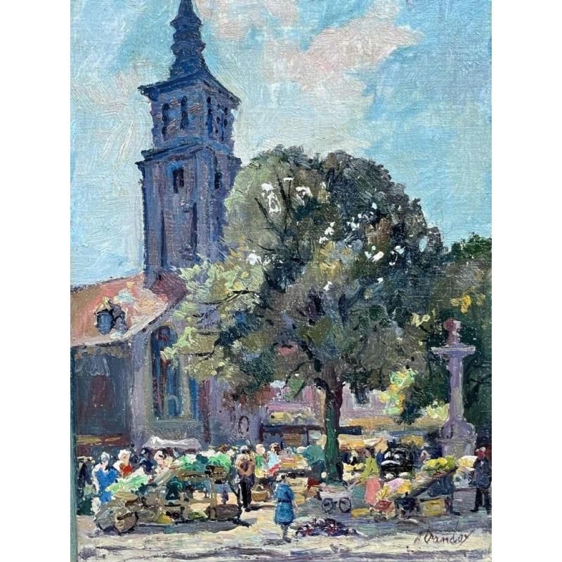 Albert DANDOY (1885-1977): « Namur place du marché aux légumes 1958 »