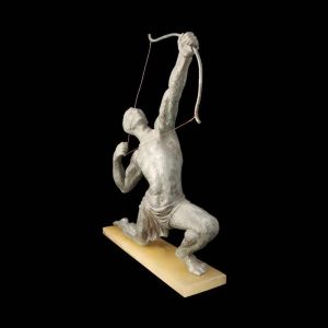 Jean de Roncourt "L'archer" sculpture Art Déco en régule, ca 1920