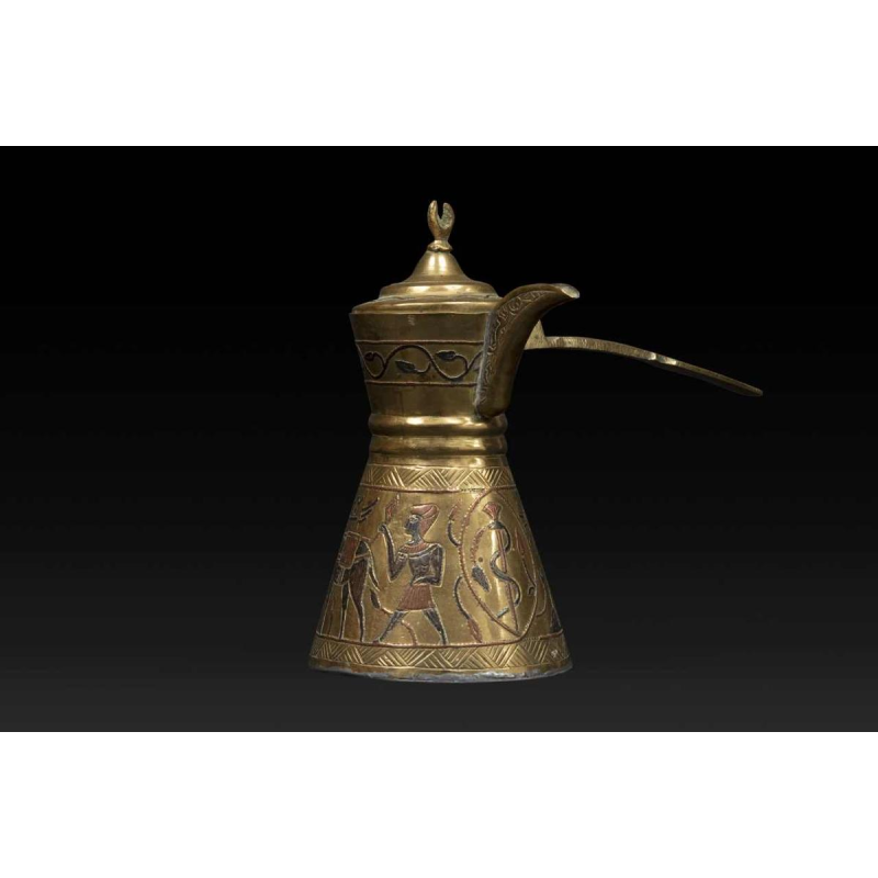 Egyptische Dallah koffiepot: Symbool van gastvrijheid en culturele rijkdom, 20e eeuw